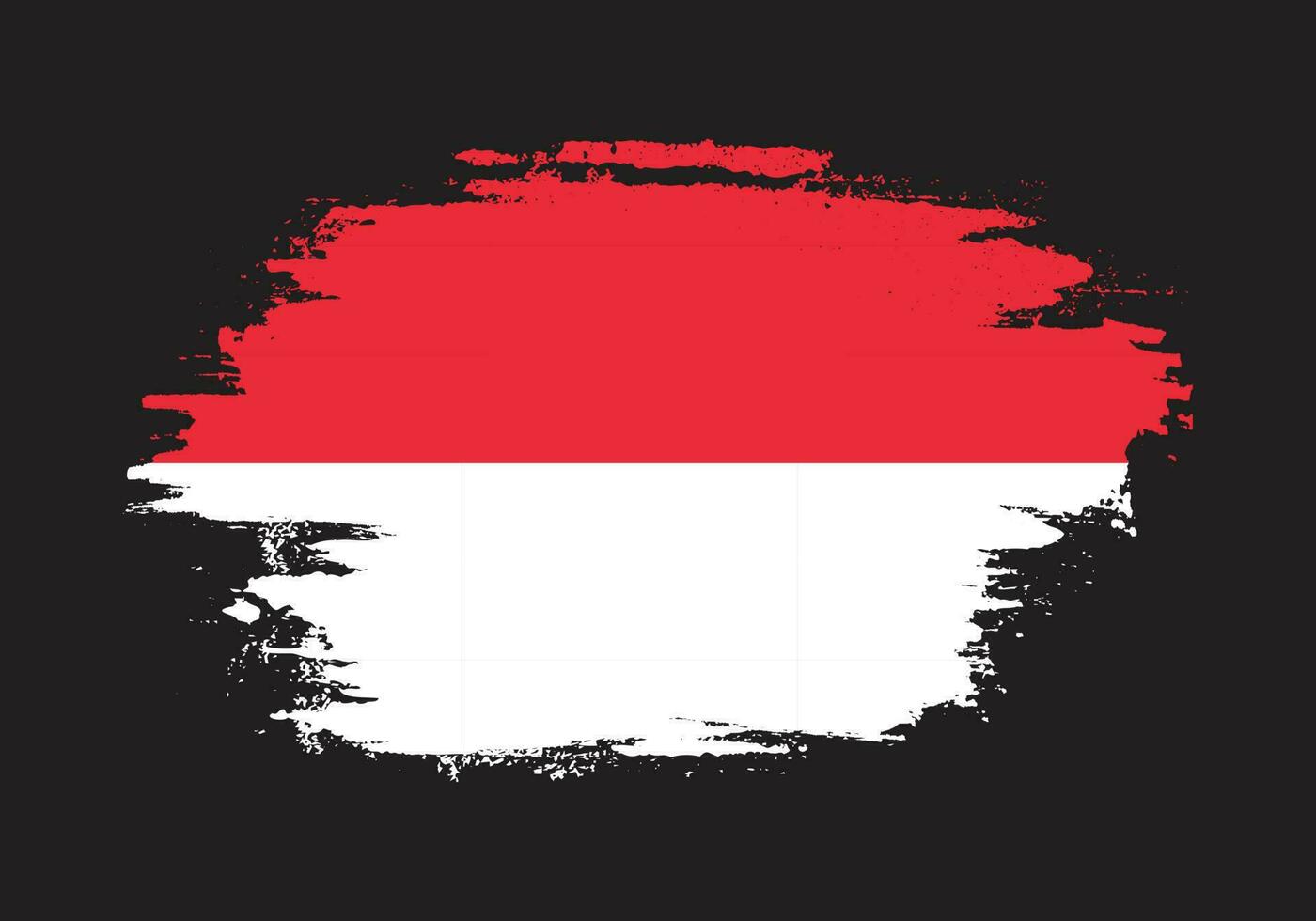 Faded distressed Indonesia flag vector