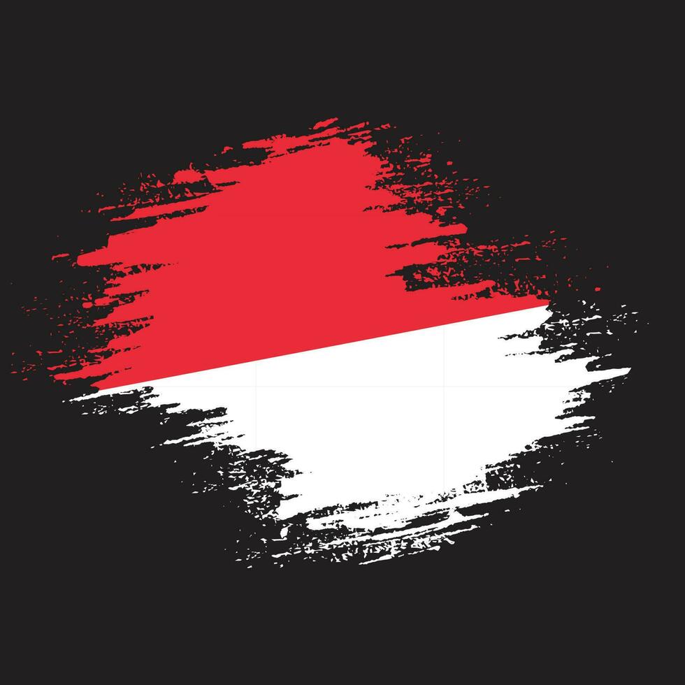 Indonesia faded grunge texture flag vector