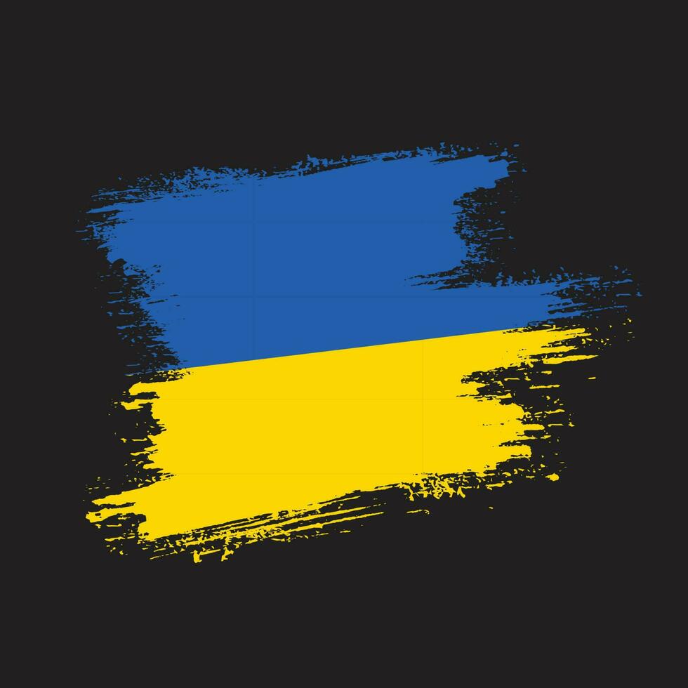 Splash Ukraine grunge flag vector