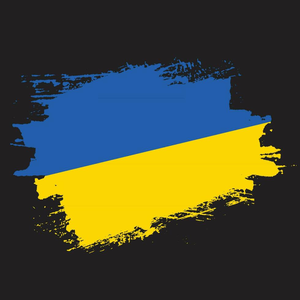 Faded grunge texture Ukraine abstract flag vector