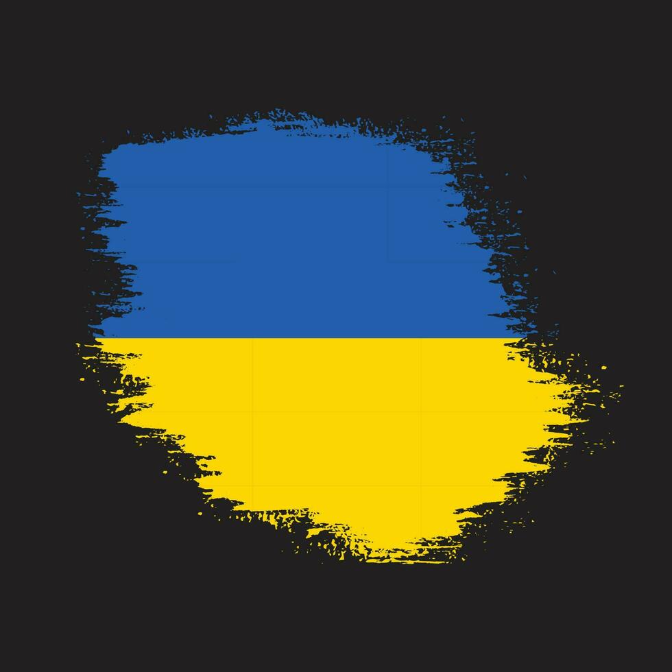 New Ukraine grunge flag design vector