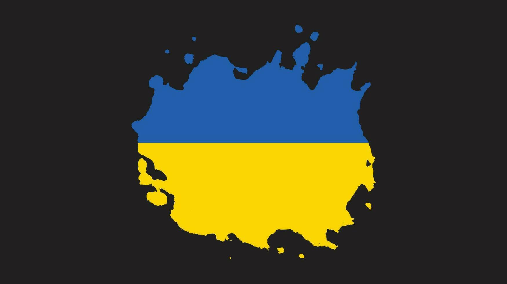 Grunge brush stroke Ukraine flag vector