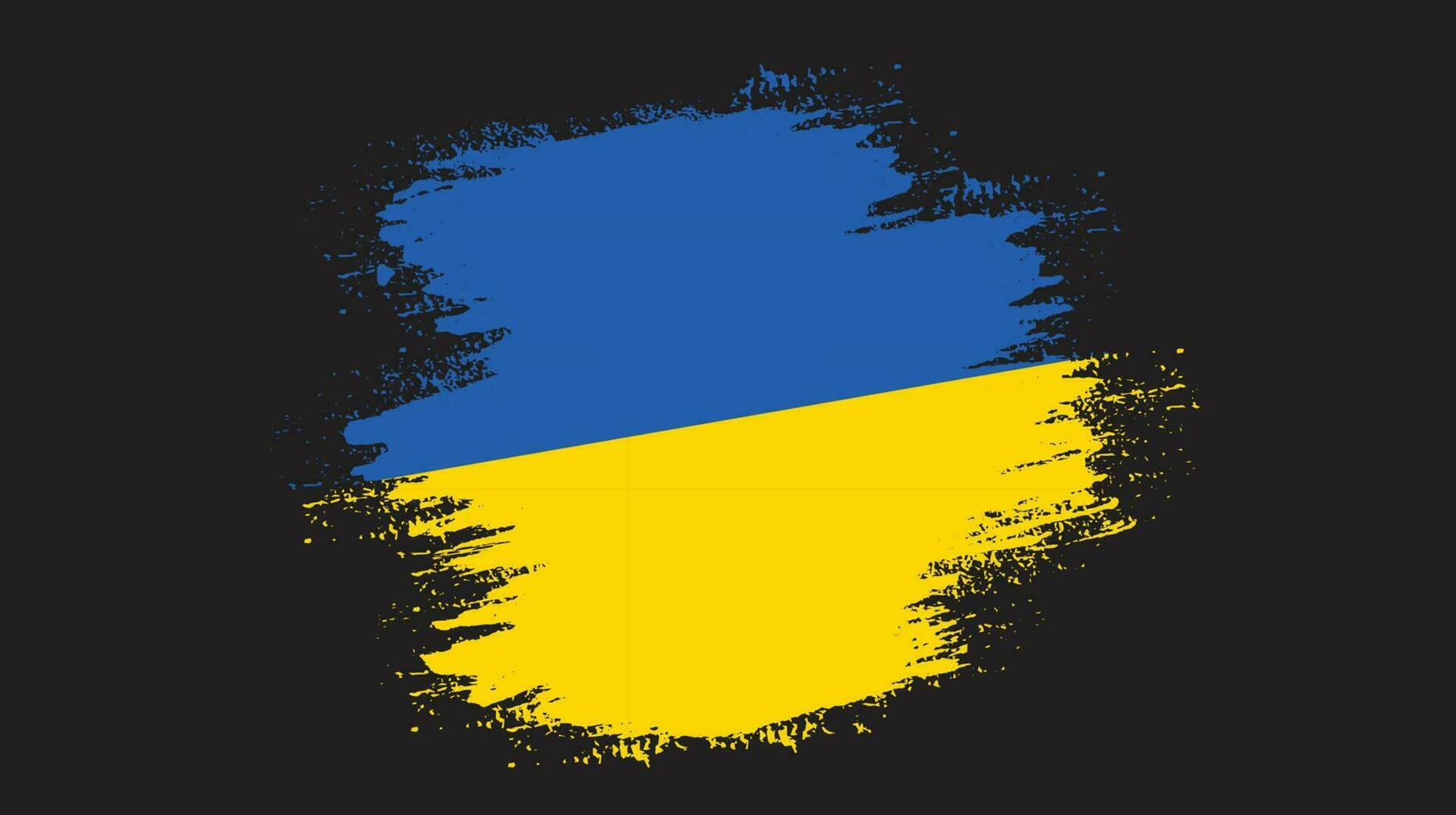 Brush stroke Ukraine flag vector for free