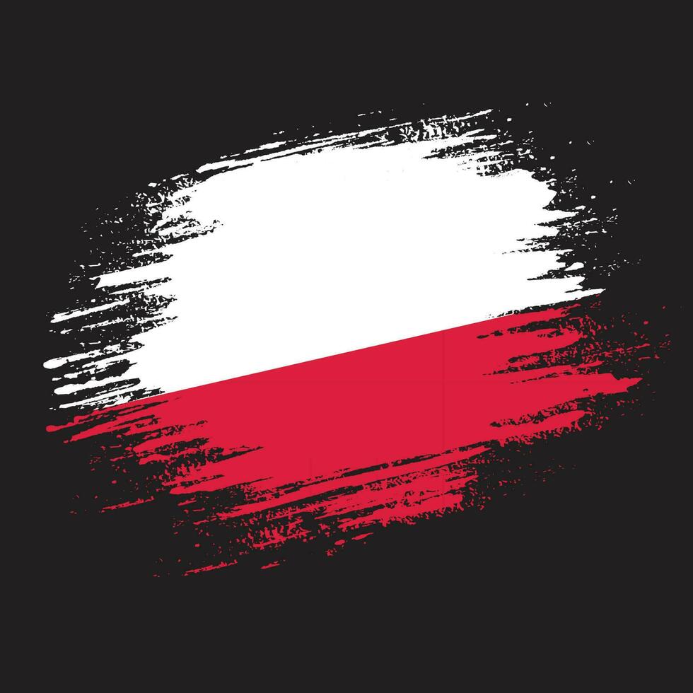 nuevo vector de bandera de polonia de textura colorida