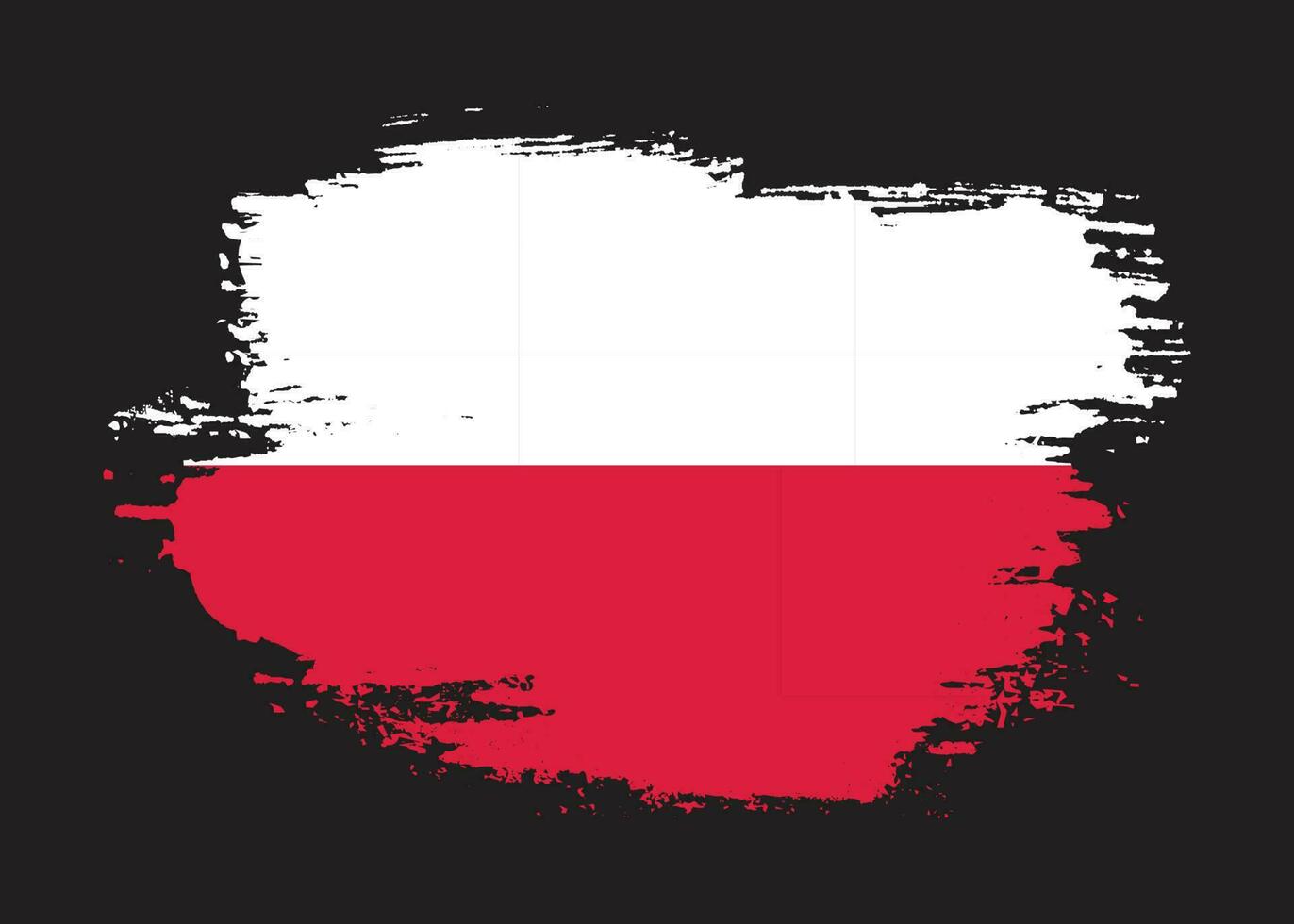 vector de bandera de polonia de pincelada gratis