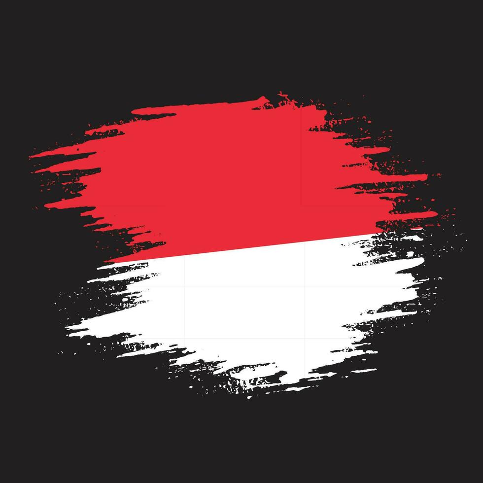 Abstract Indonesia grunge texture flag design vector
