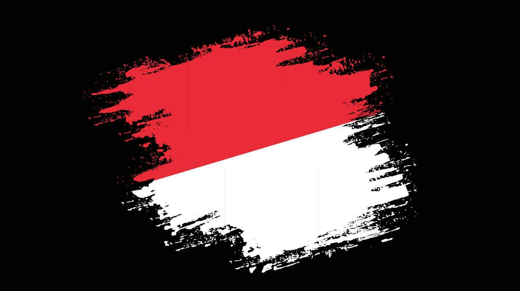 Indonesia grunge texture flag vector