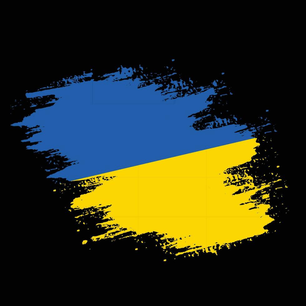 Ukraine grungy flag vector