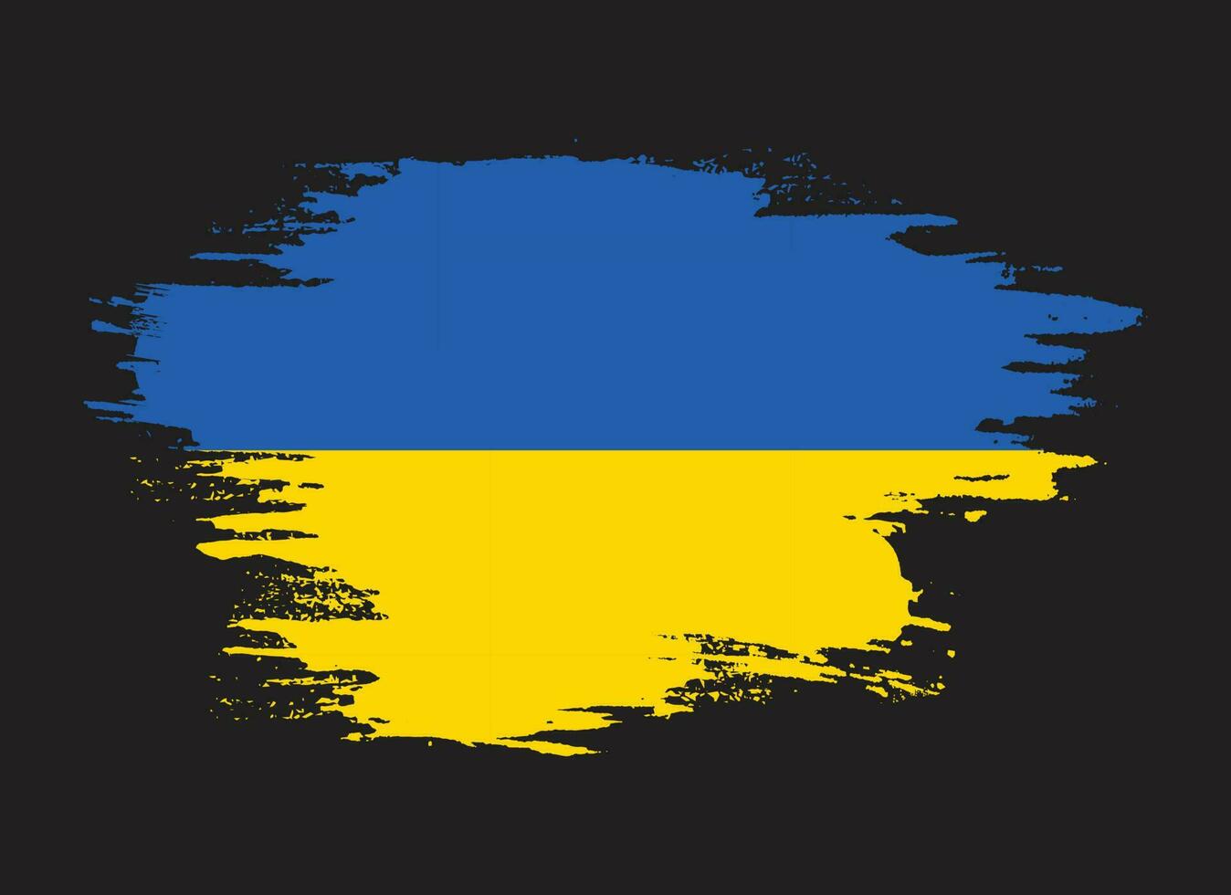Grunge texture faded Ukraine flag vector