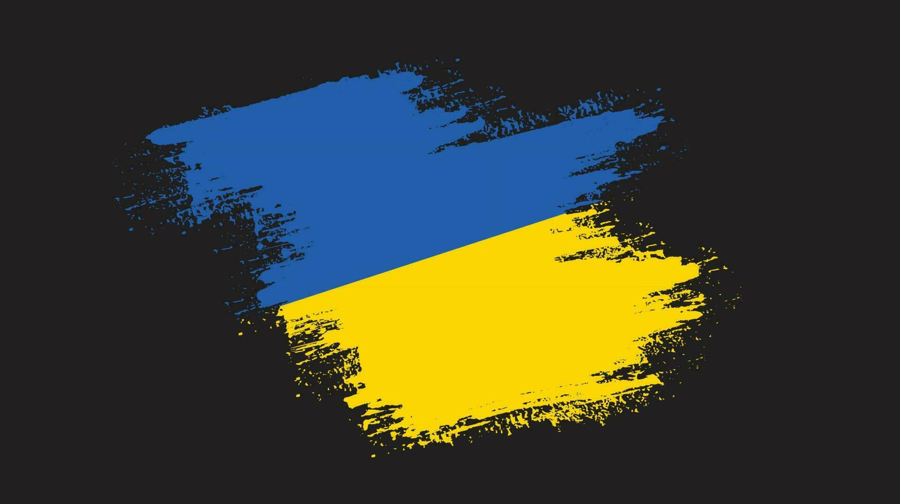 vector de bandera de ucrania de trazo de pincel de salpicadura