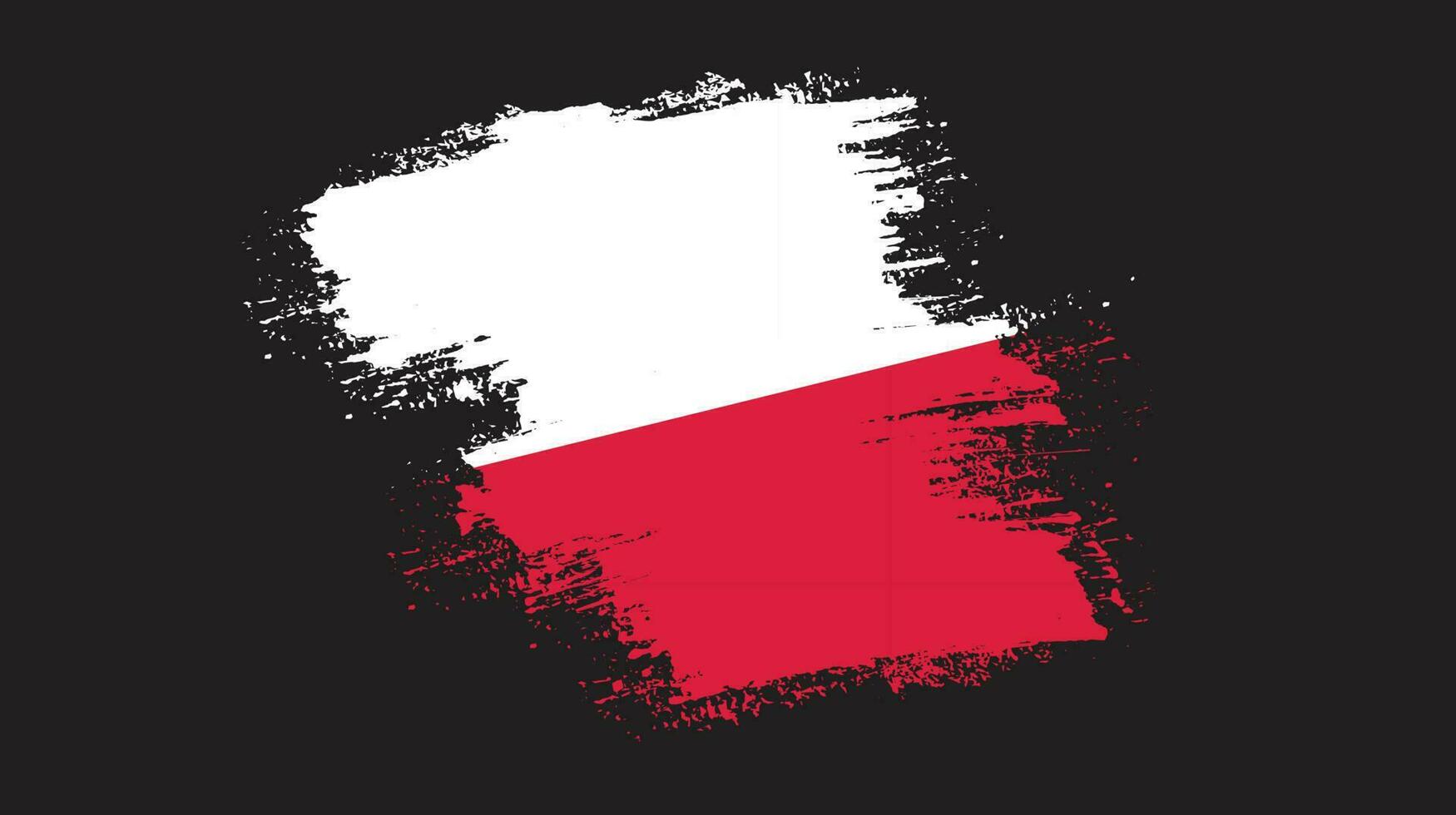 Modern brush stroke Poland flag vector