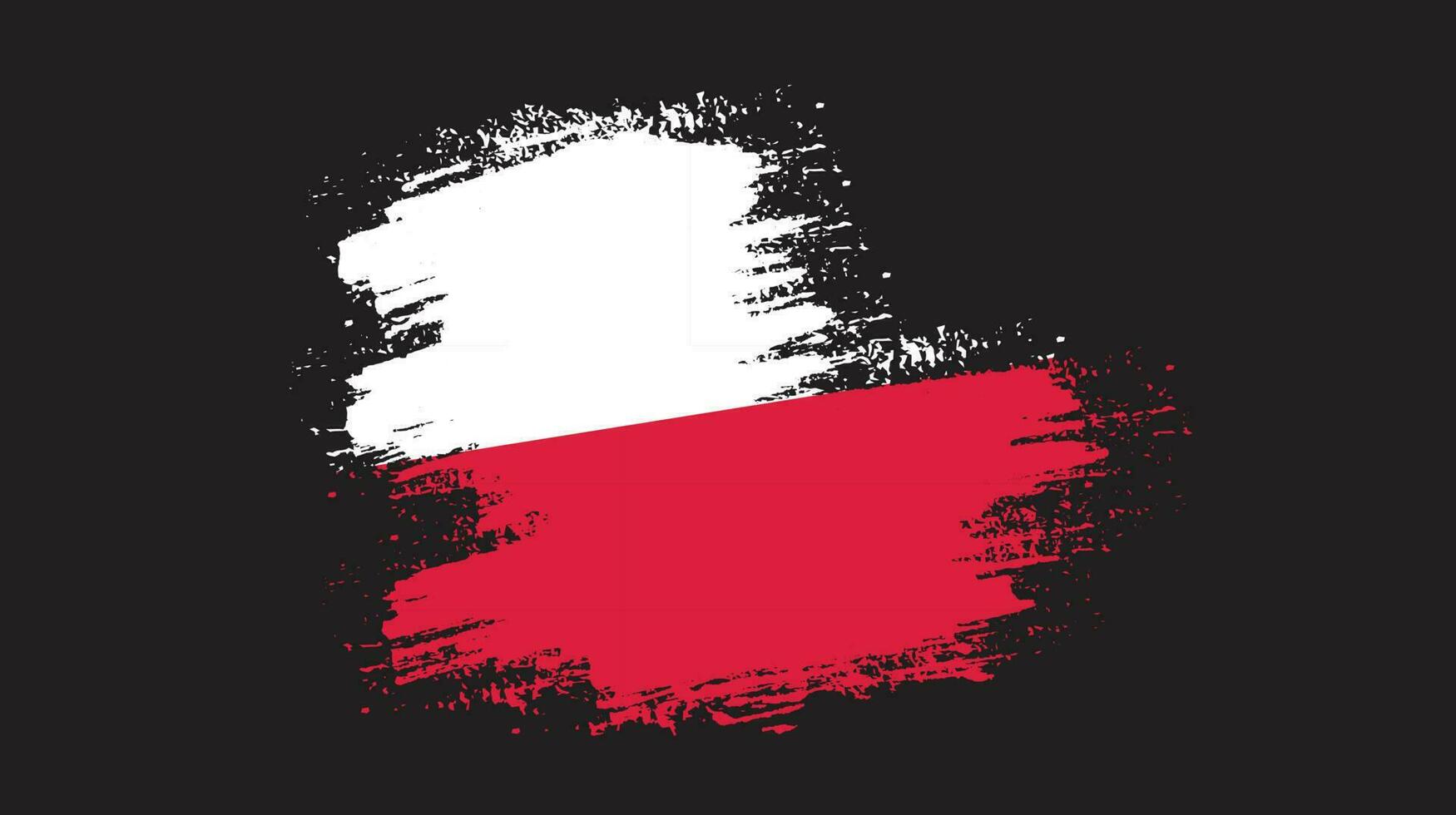 Splatter brush stroke Poland flag vector