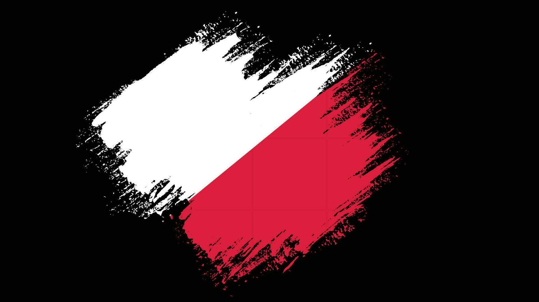 Colorful Poland grunge flag vector