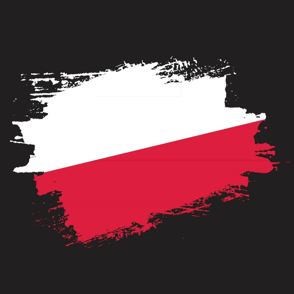 vector de bandera grungy de nueva polonia