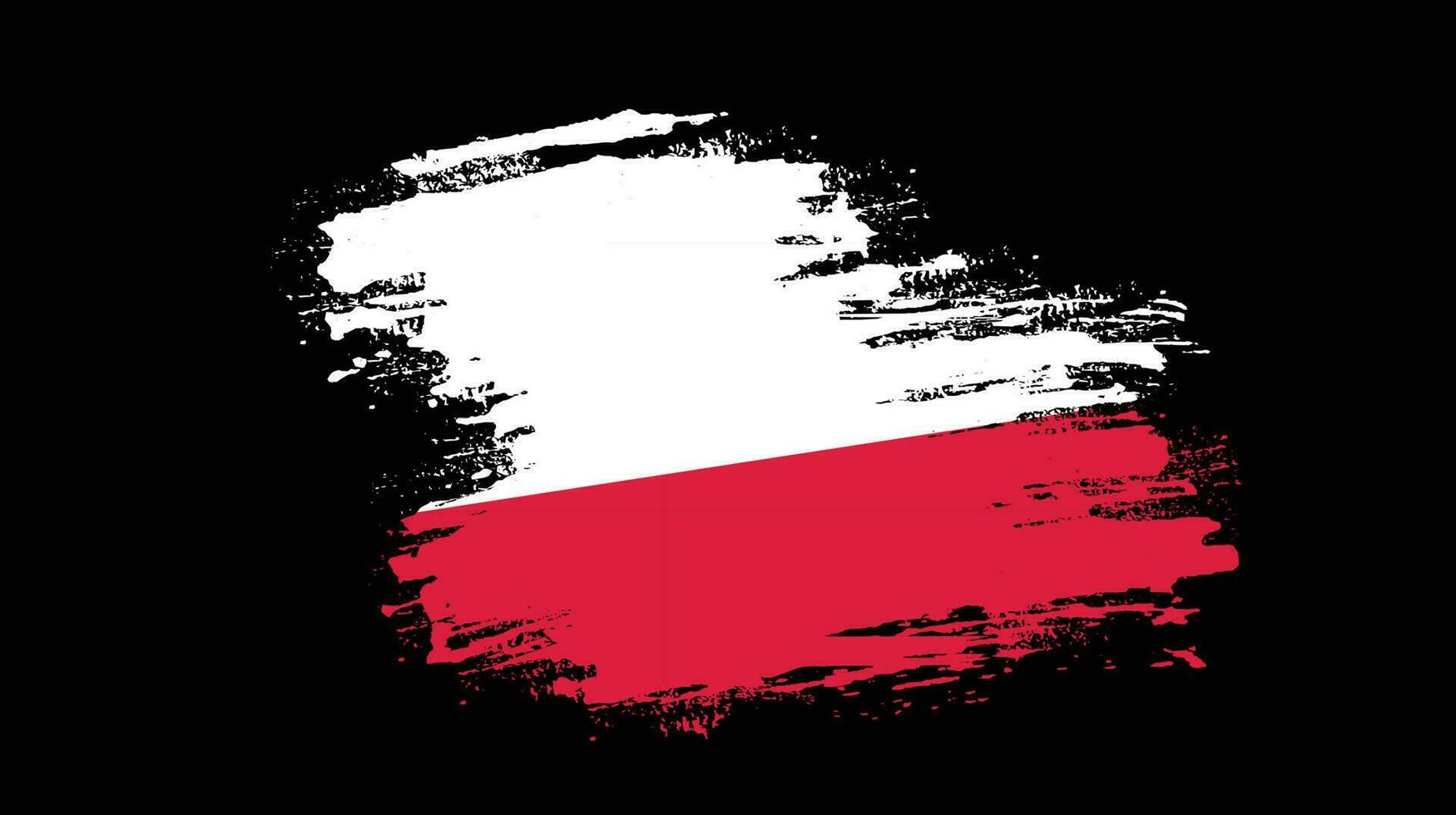 Distressed vintage grunge texture Poland flag vector