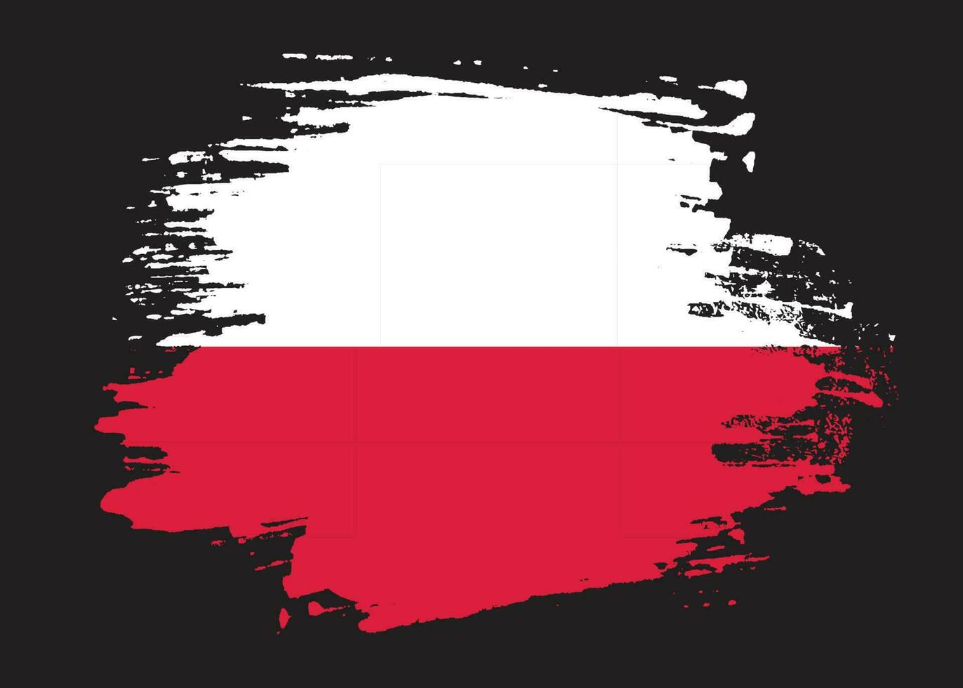 Free brush vector frame Poland flag