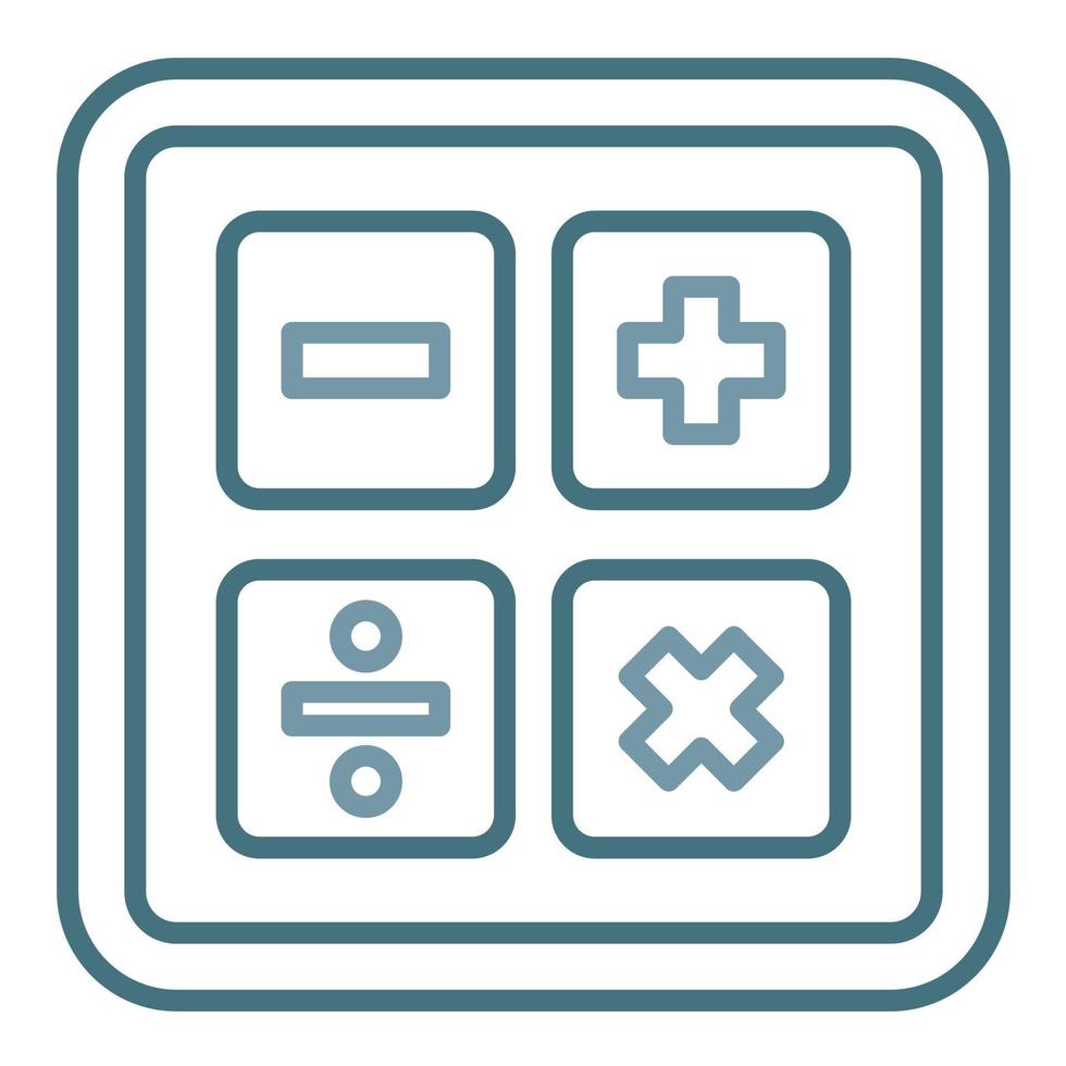 Math Symbols Line Two Color Icon vector