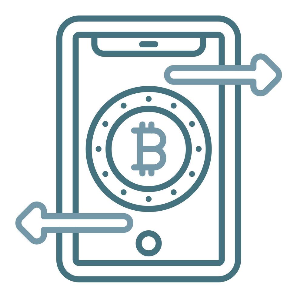 Transaction Line Two Color Icon vector