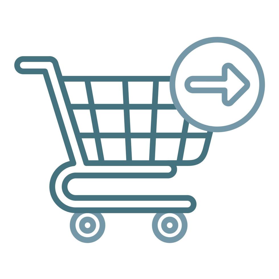 Continue Shopping Line Two Color Icon vector