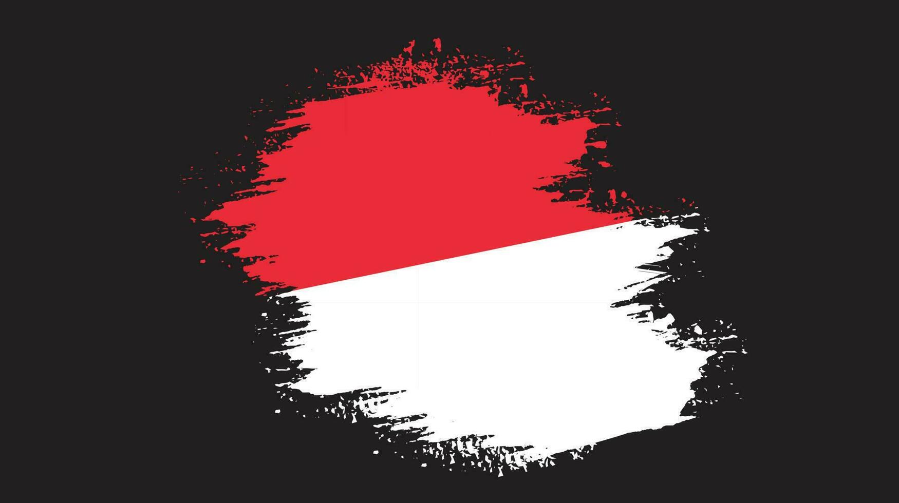 Free brush vector frame Indonesia flag