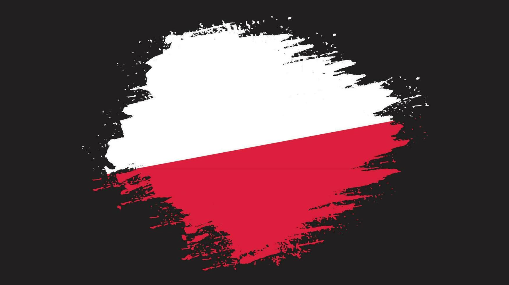 imagen de vector de bandera de polonia de trazo de pincel gratis