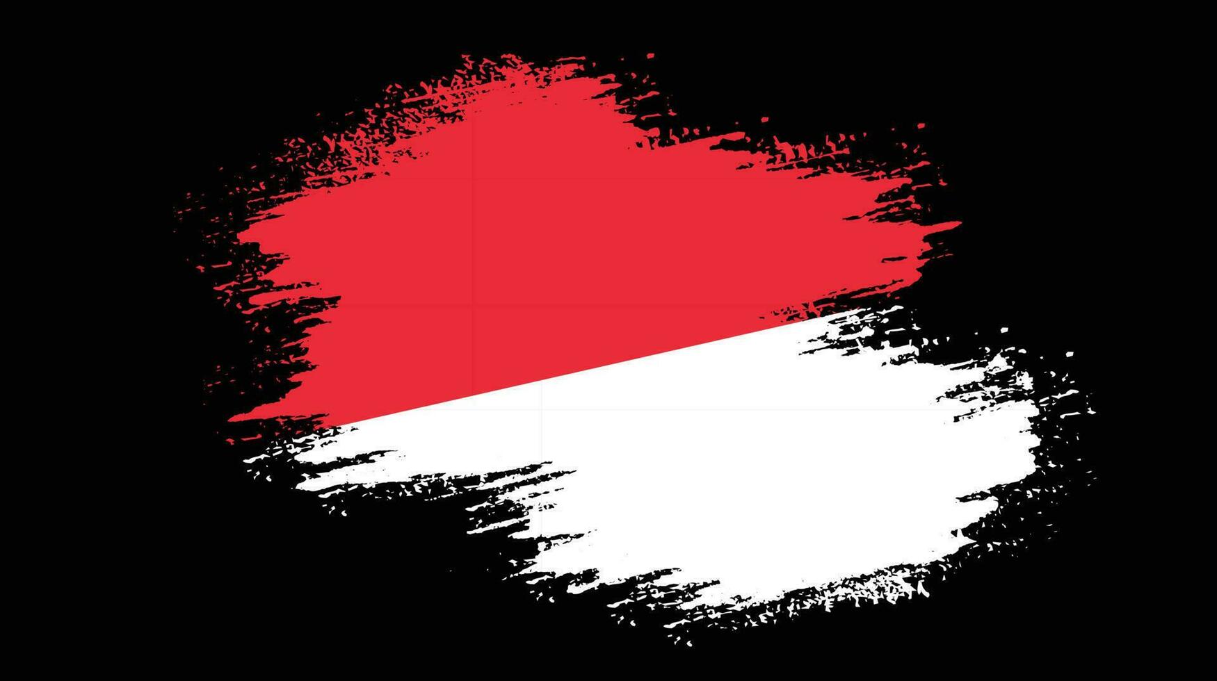 Creative Indonesia grunge flag vector