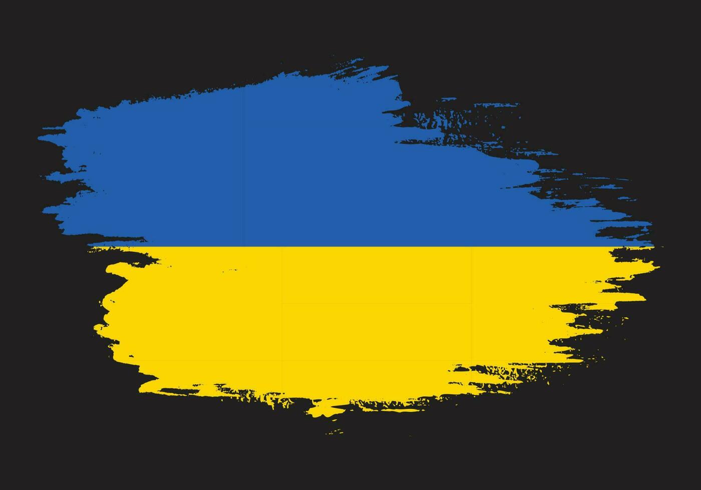 vector de bandera de marco de pincel de ucrania