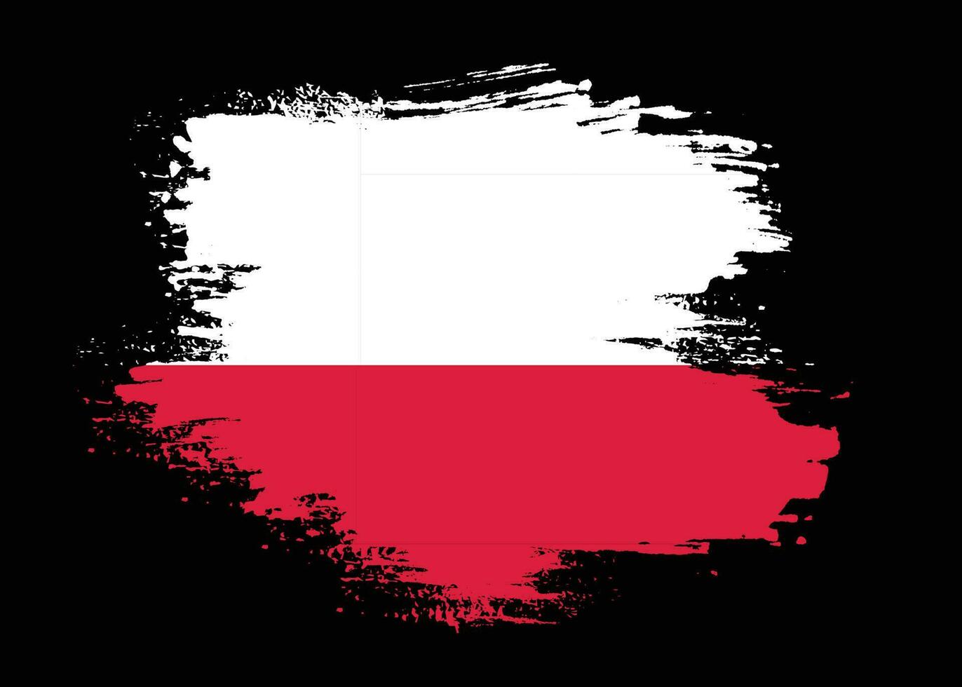 vector de bandera grungy de polonia vintage