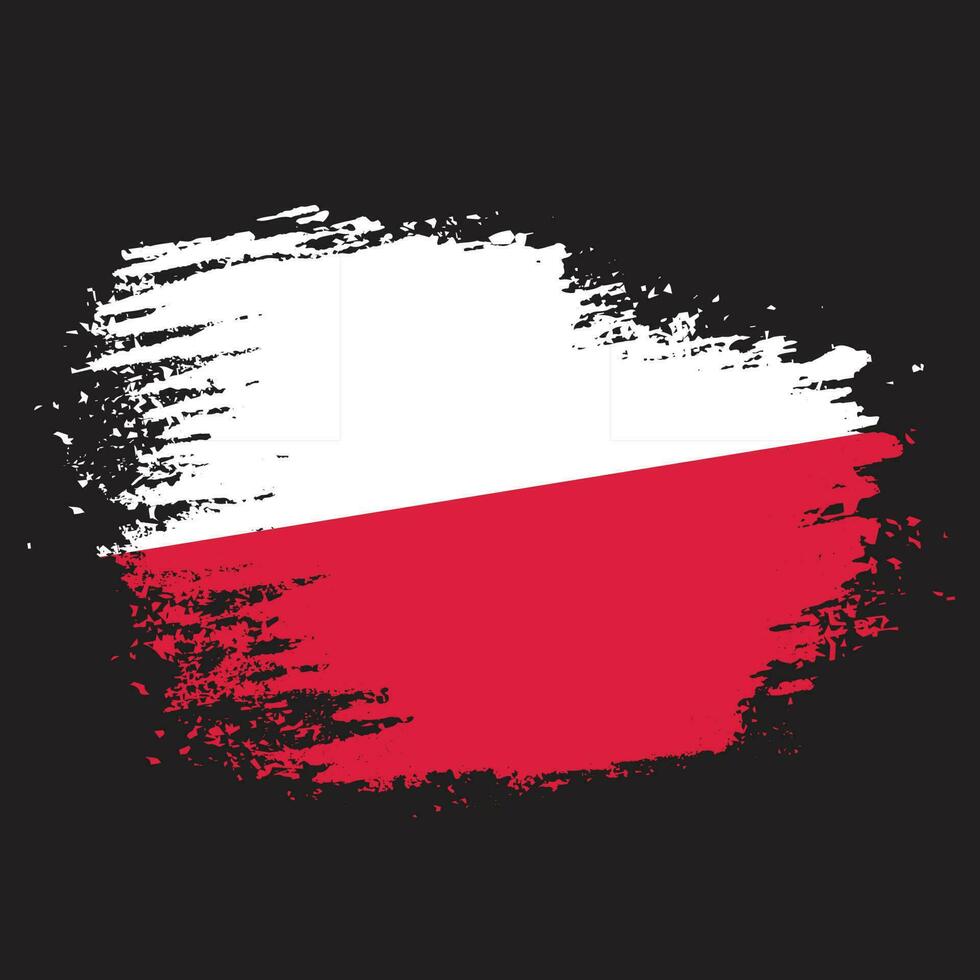 Colorful Poland grunge flag vector