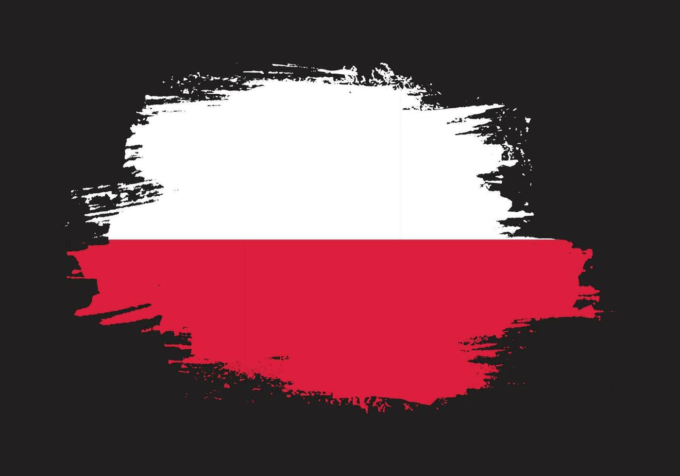 vector de bandera de salpicadura de polonia de textura grunge profesional