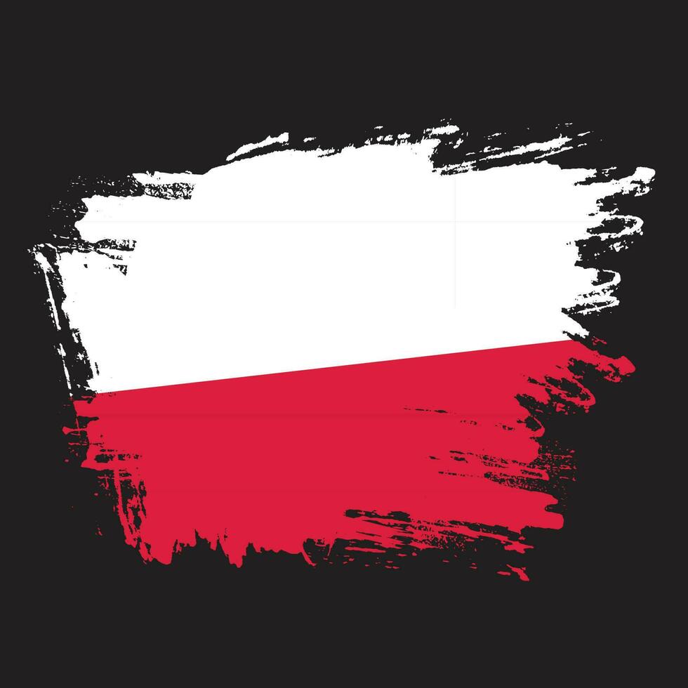 Texture effect Poland flag vector