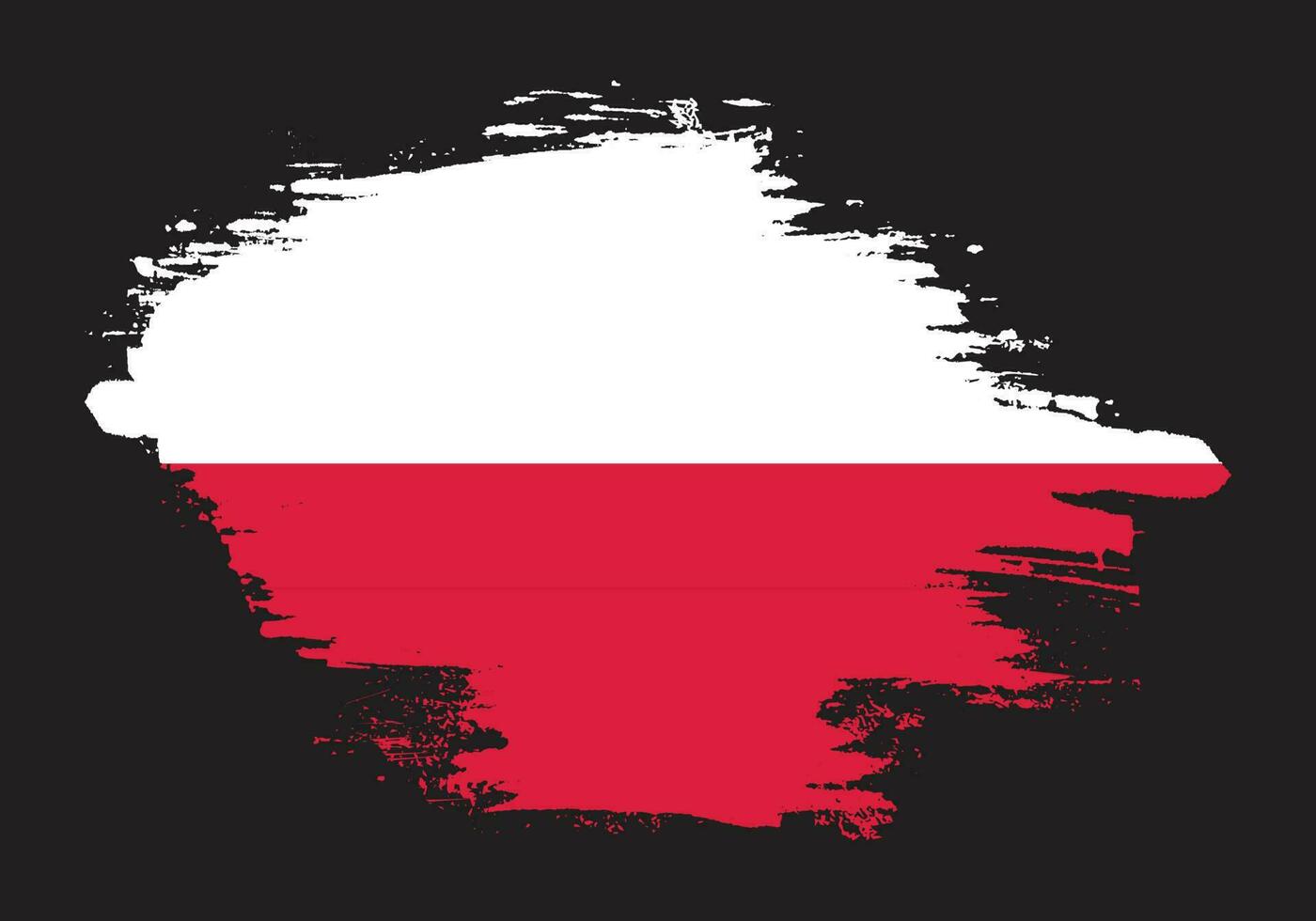 Brush frame Poland flag vector