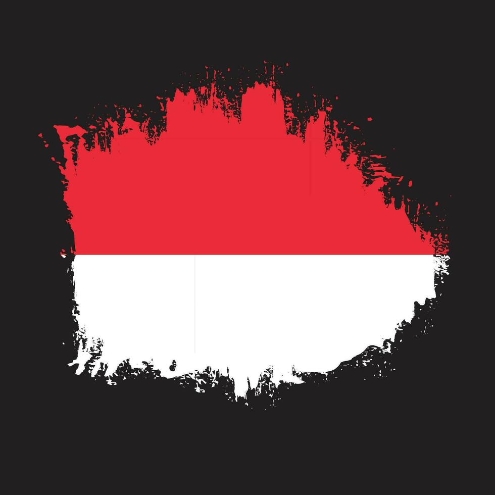 Distressed vintage grunge texture Indonesia flag vector