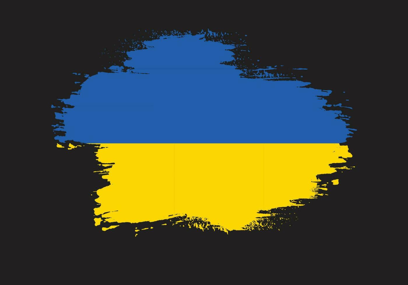 Flat grunge texture abstract Ukraine flag vector