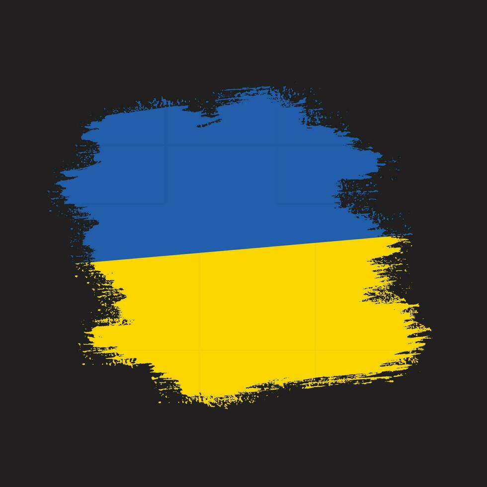 Flat grunge texture abstract Ukraine flag vector