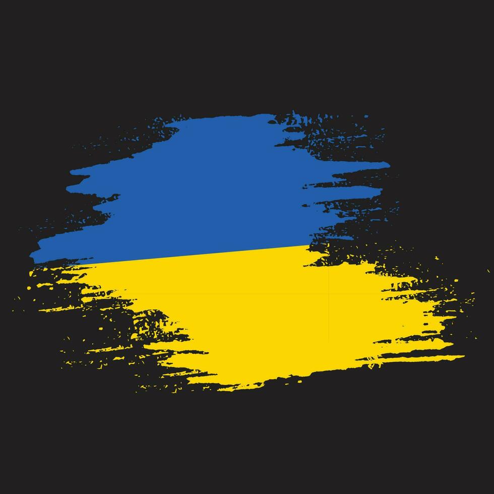 Abstract grunge texture Ukraine flag design vector