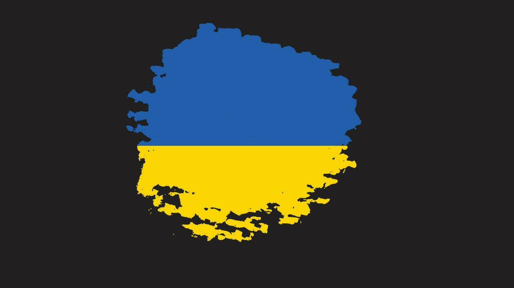 Faded grungy style Ukraine flag vector