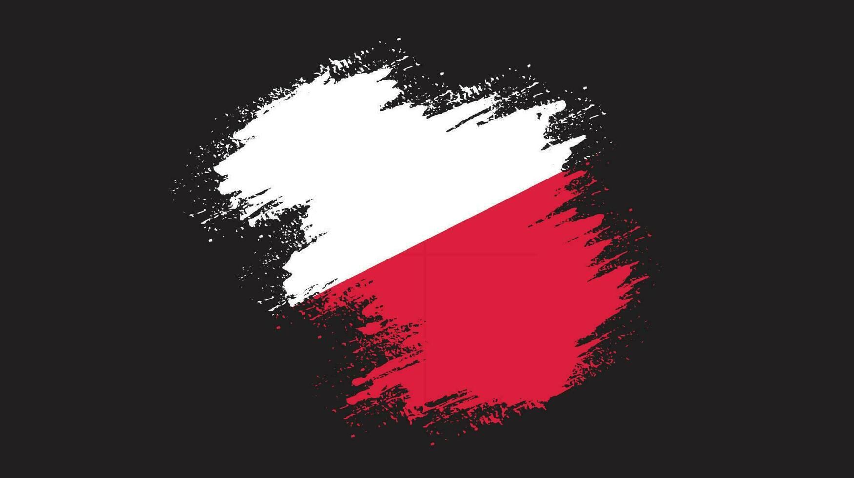 Abstract Poland grunge flag vector