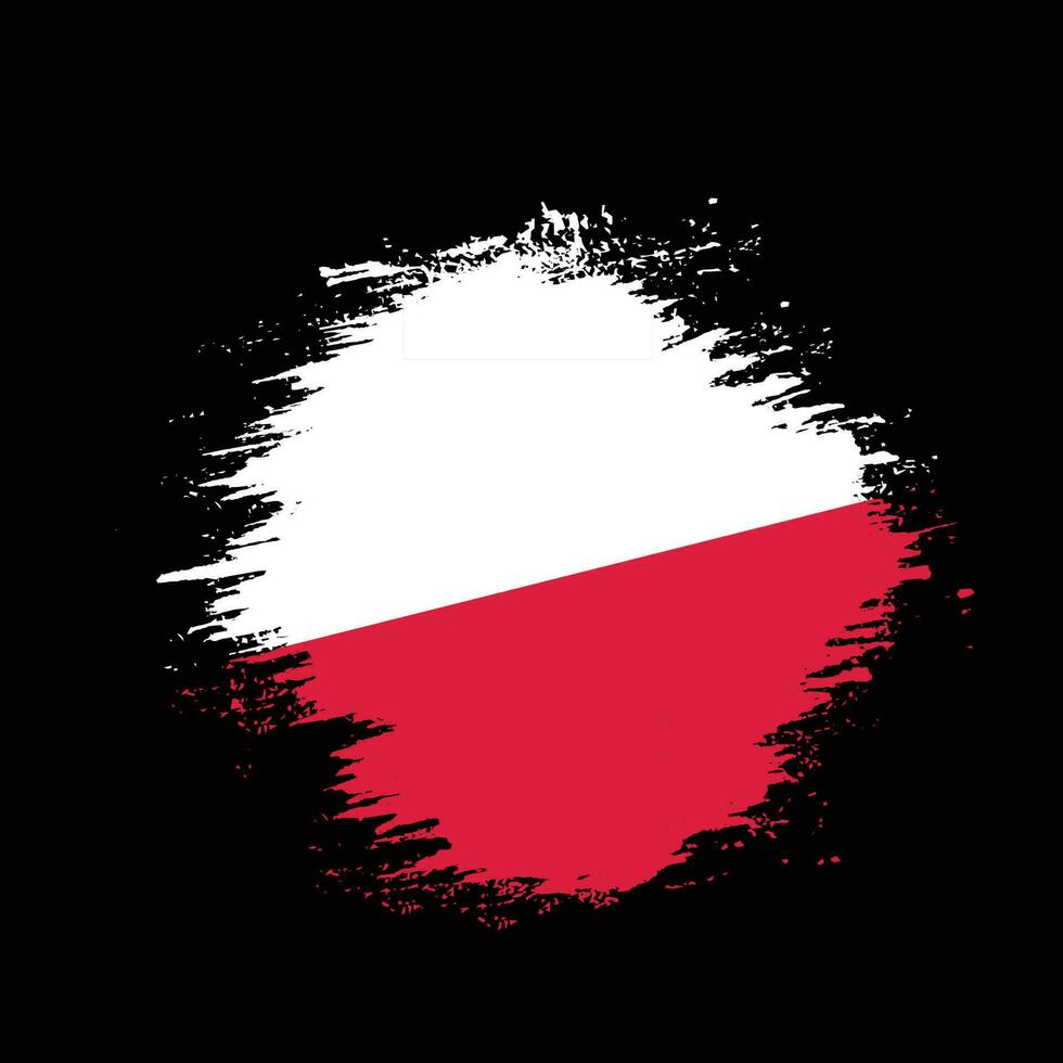 vector de bandera vintage de polonia abstracto pintado a mano