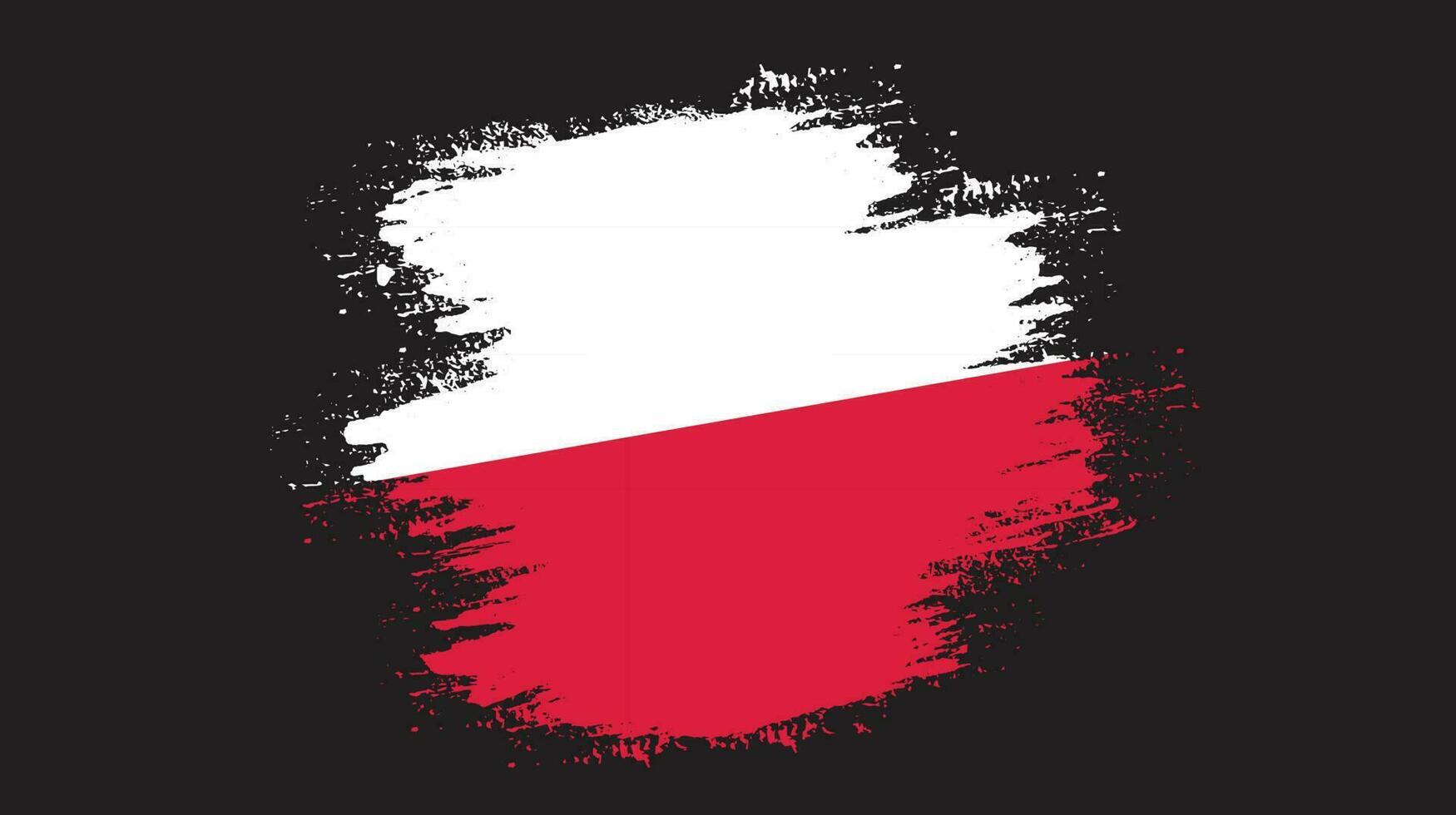 Isolated brush stroke Poland flag vector