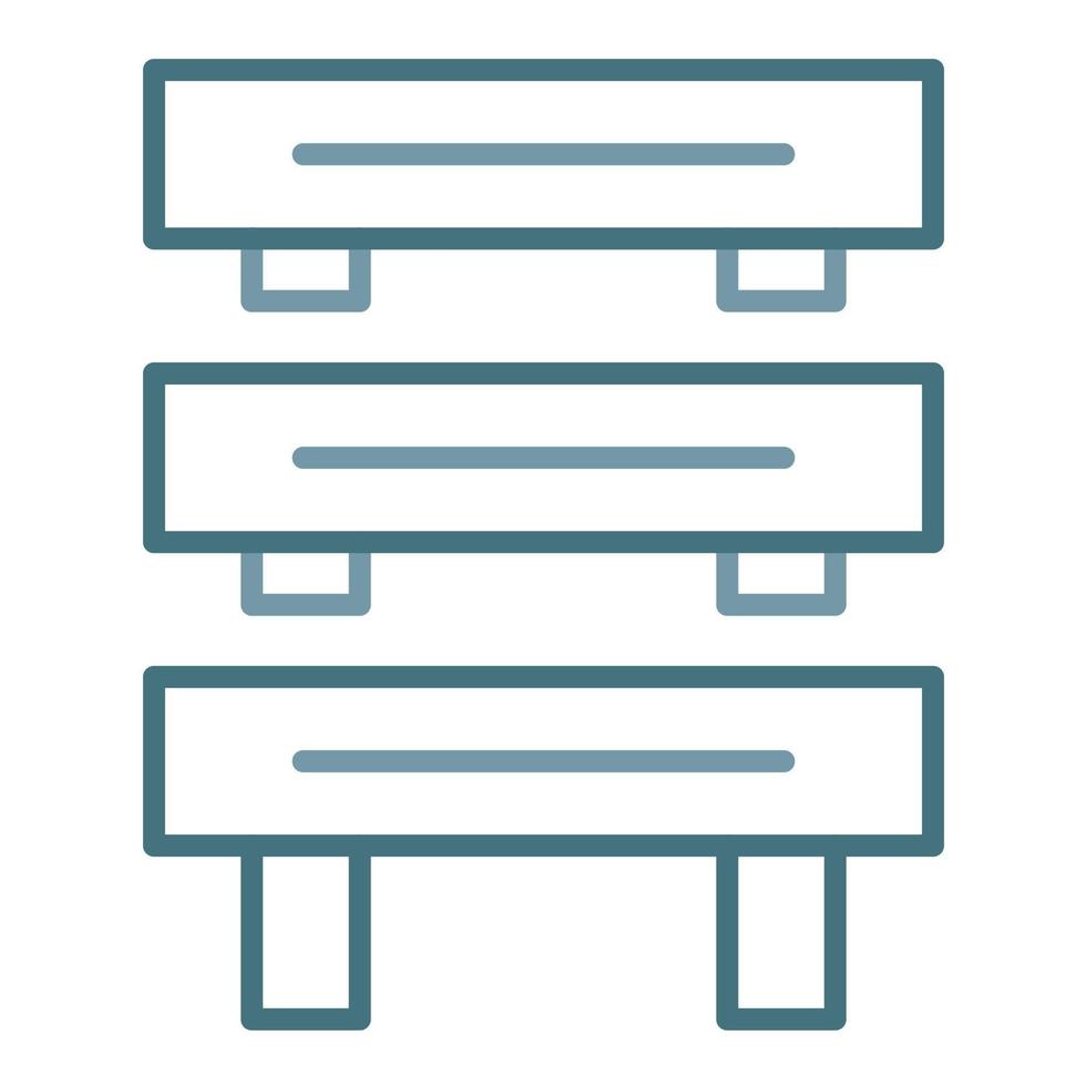 Hurdles Race Line Two Color Icon vector