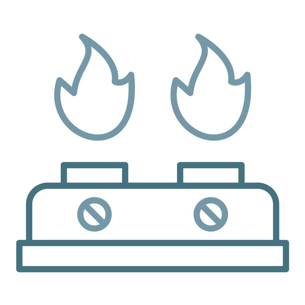Burner Line Two Color Icon vector
