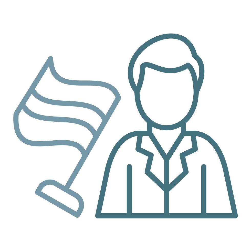 Leadership Line Two Color Icon vector