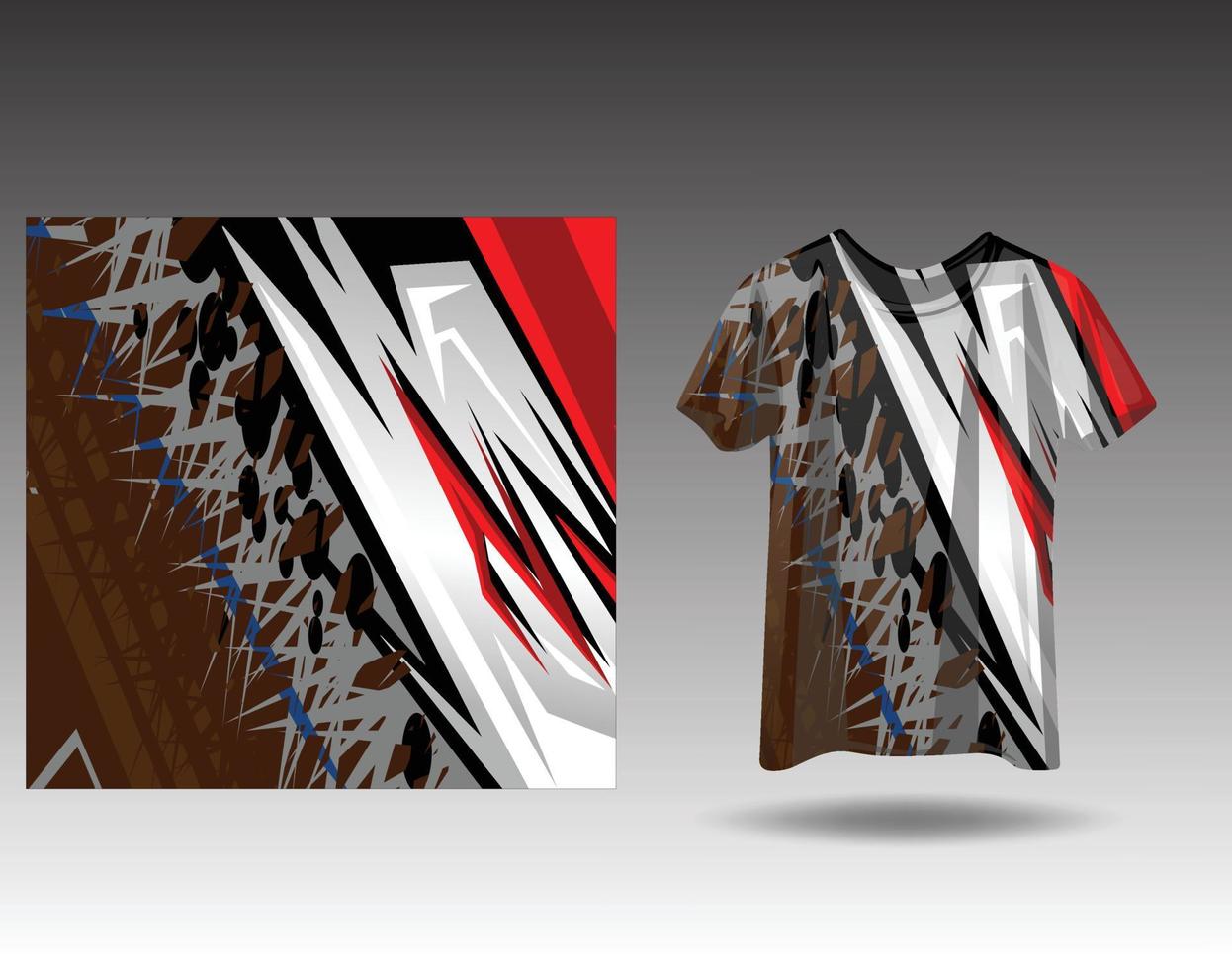 Tshirt sports design for racing  jersey  cycling  football  gaming vector