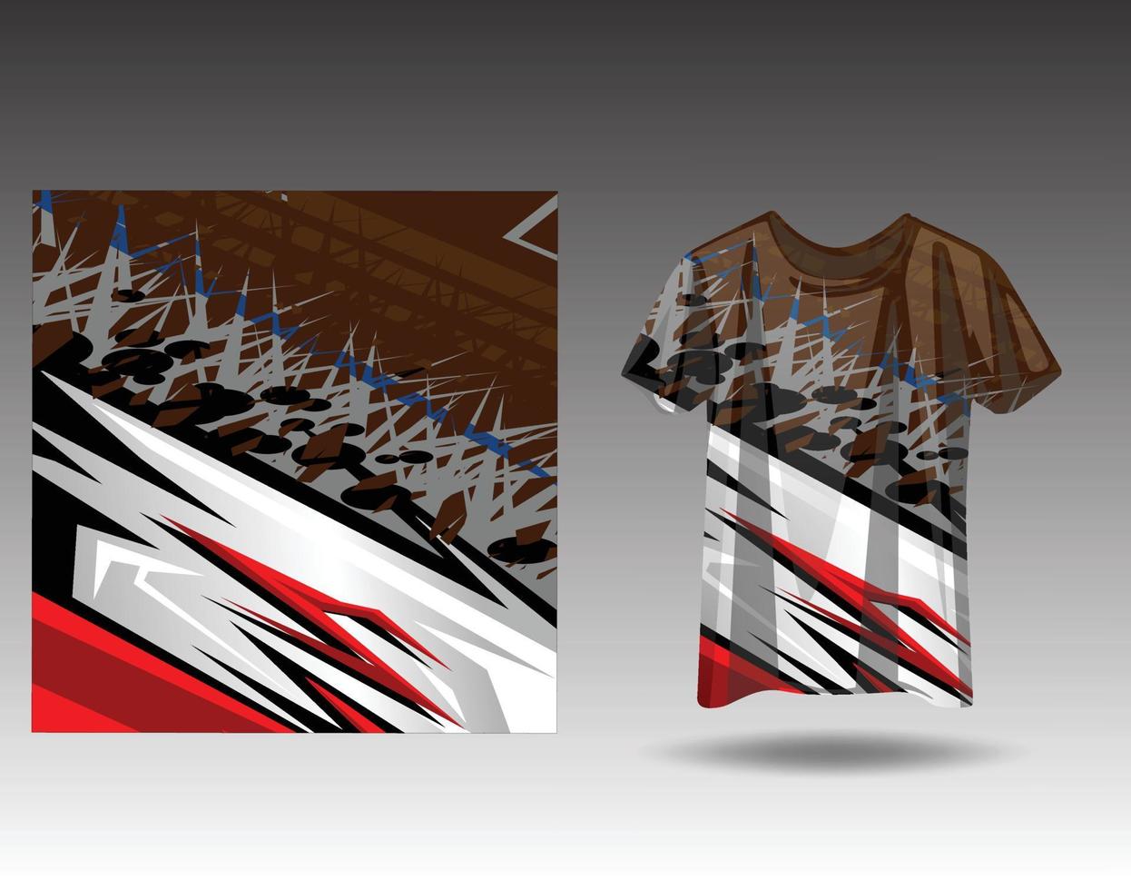 Tshirt sports design for racing  jersey  cycling  football  gaming vector