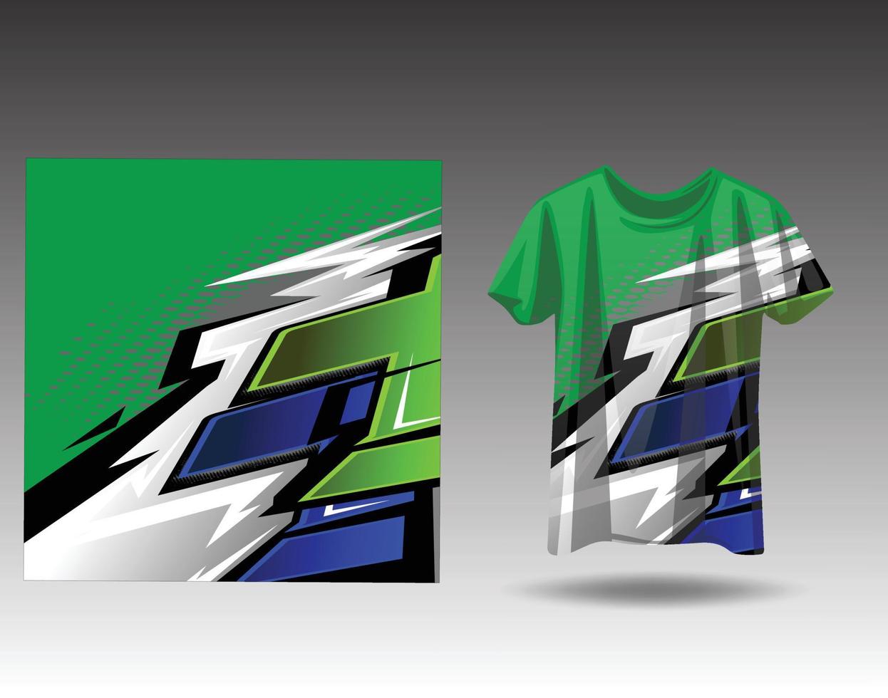 Tshirt sports design for racing, jersey, cycling, football, gaming vector