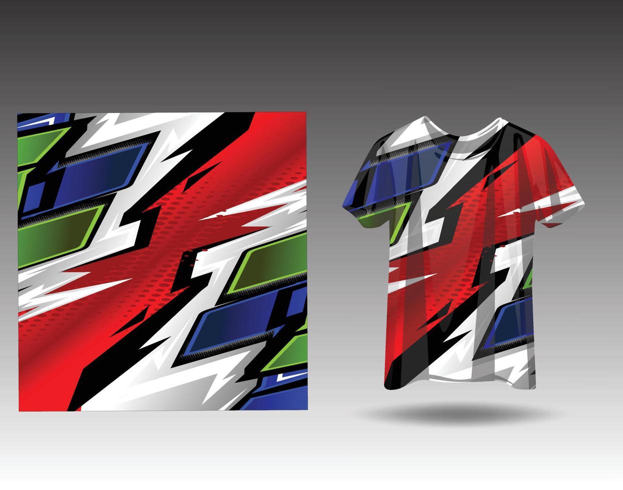 Tshirt sports design for racing, jersey, cycling, football, gaming vector