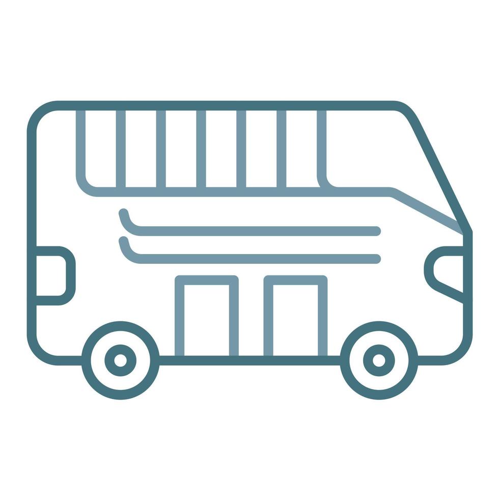 Tour Bus Line Two Color Icon vector