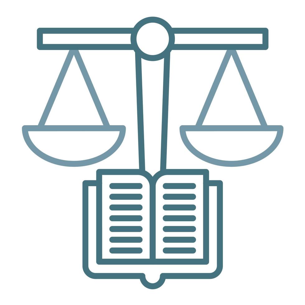 Right To Education Line Two Color Icon vector