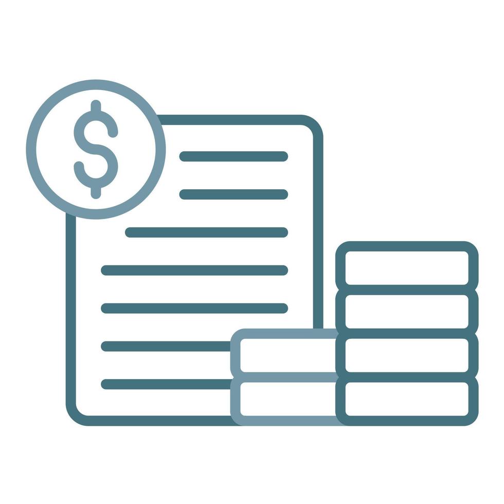 Accounts Receivable Line Two Color Icon vector